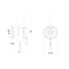 Crystorama Ashton 5.5'' Sconce - Product Dimensions