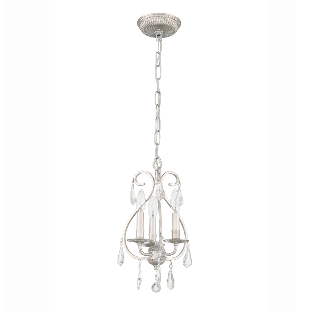 Crystorama Swarovski 10" Chandelier in Olde Silver - Additional View