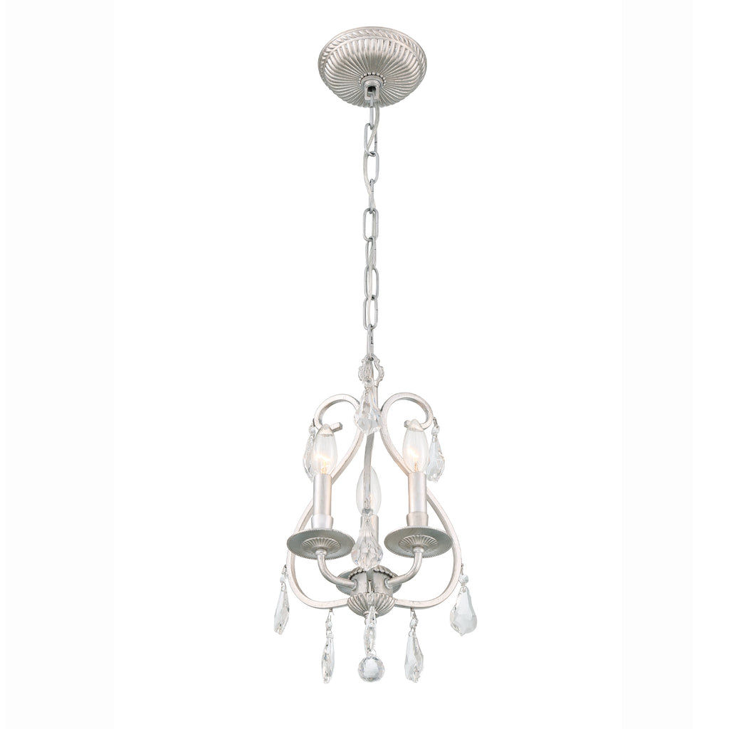 Crystorama Swarovski 10" Chandelier in Olde Silver - Additional View