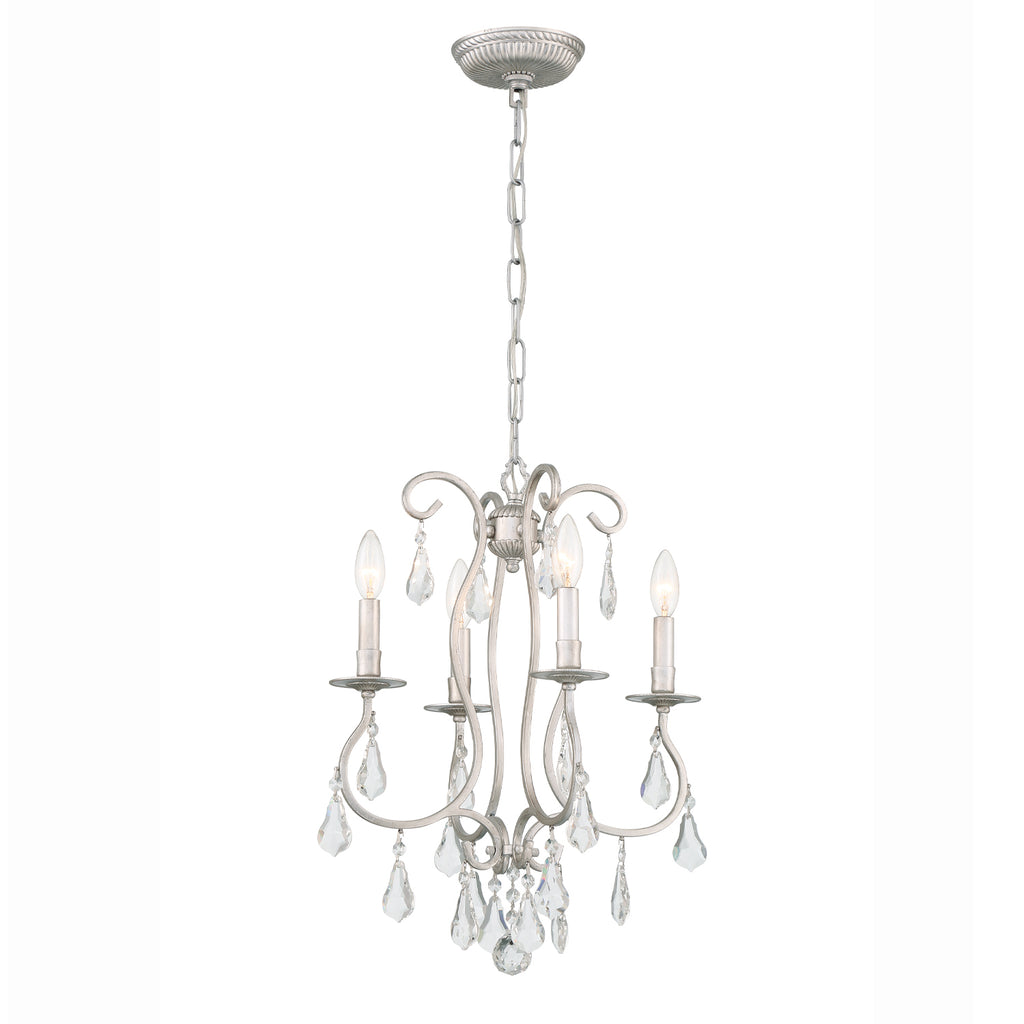 Crystorama Ashton 16'' Chandelier in Olde Silver - Front View