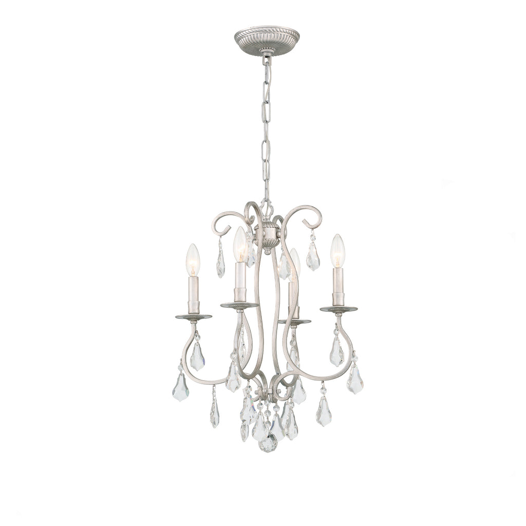 Crystorama Ashton 16'' Chandelier in Olde Silver - Front View