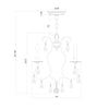 Crystorama Ashton 16'' Chandelier - Product Dimensions