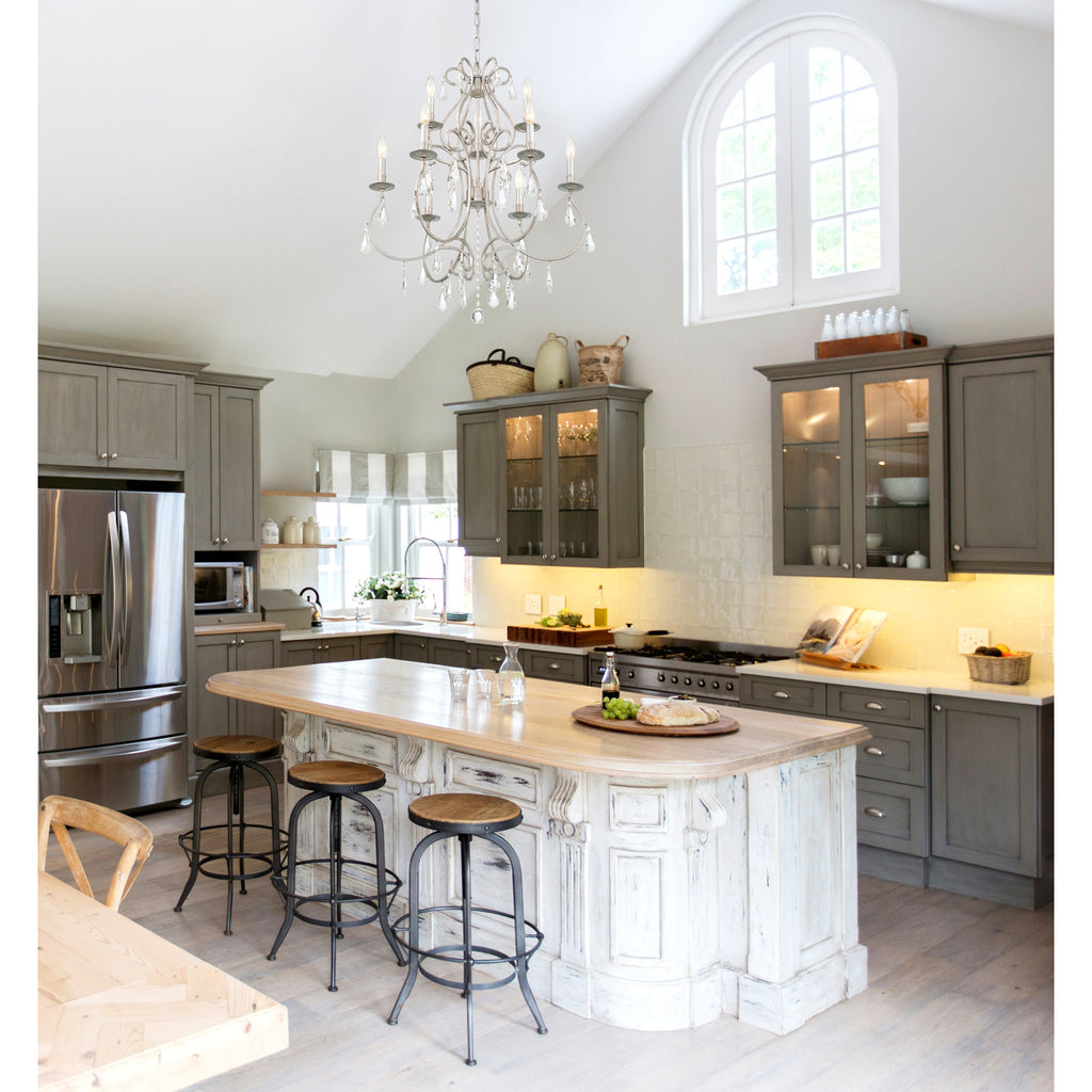 Crystorama Ashton 25.5'' Chandelier in Olde Silver - Lifestyle View