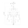 Crystorama Ashton 25.5'' Chandelier - Product Dimensions