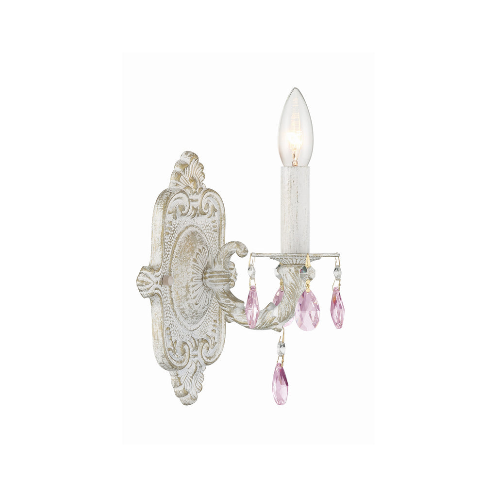Crystorama Paris Market 6.25'' Sconce in Antique White - Front View