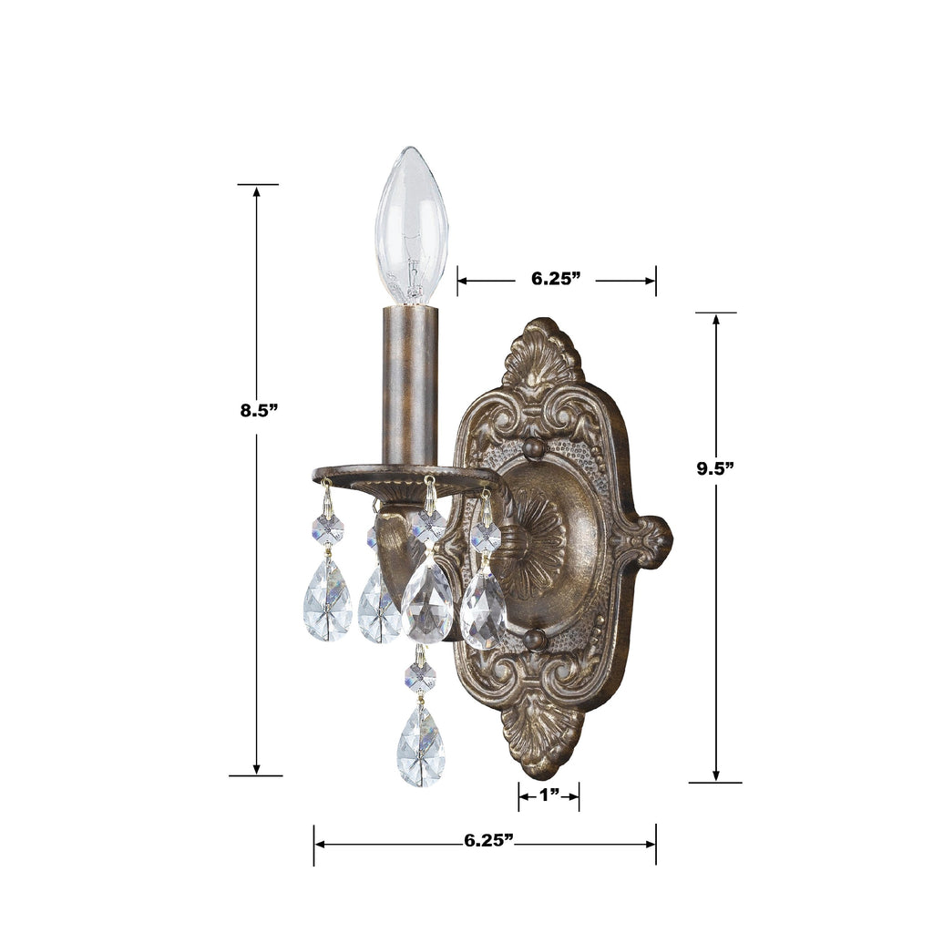 5021-VB-CL-MWP Paris Market 6.25'' Sconce | Dimensions Image