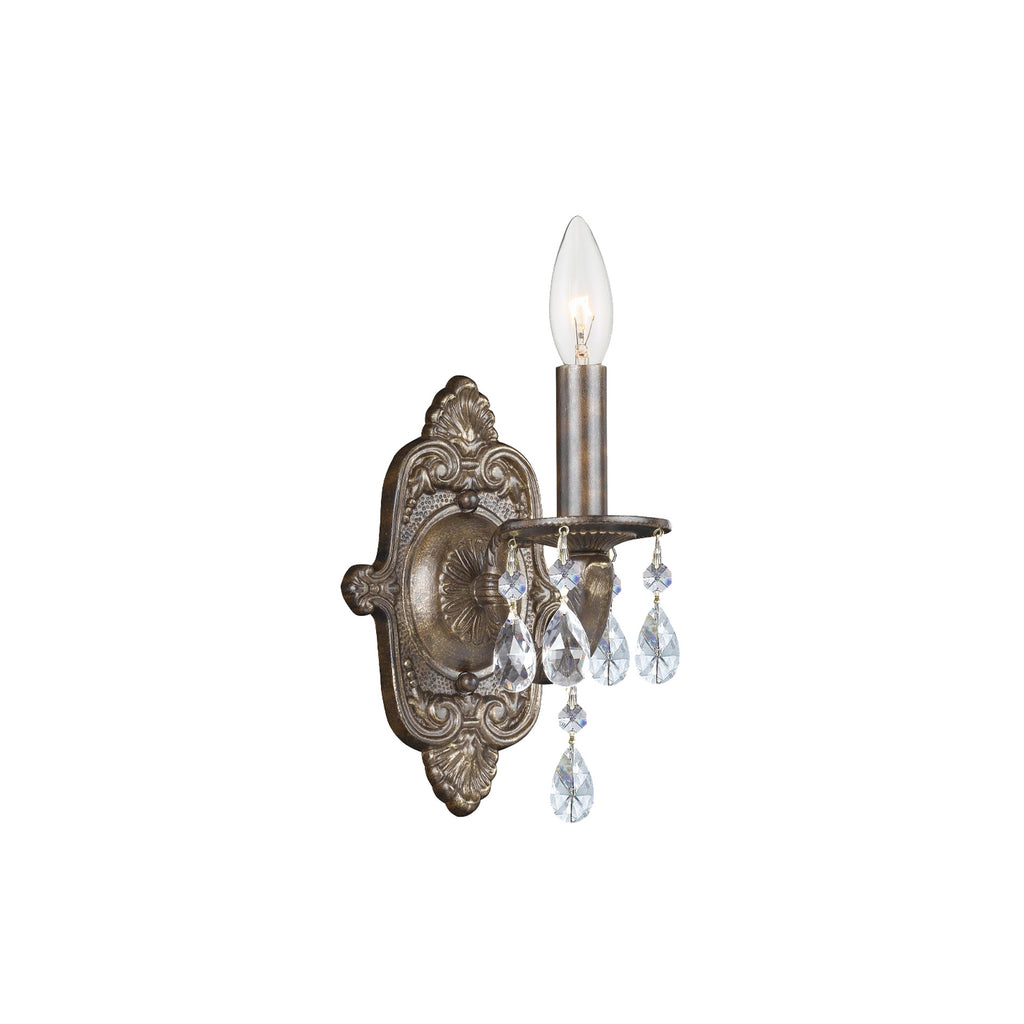 Crystorama Swarovski 6.25" Sconce in Venetian Bronze - Front View