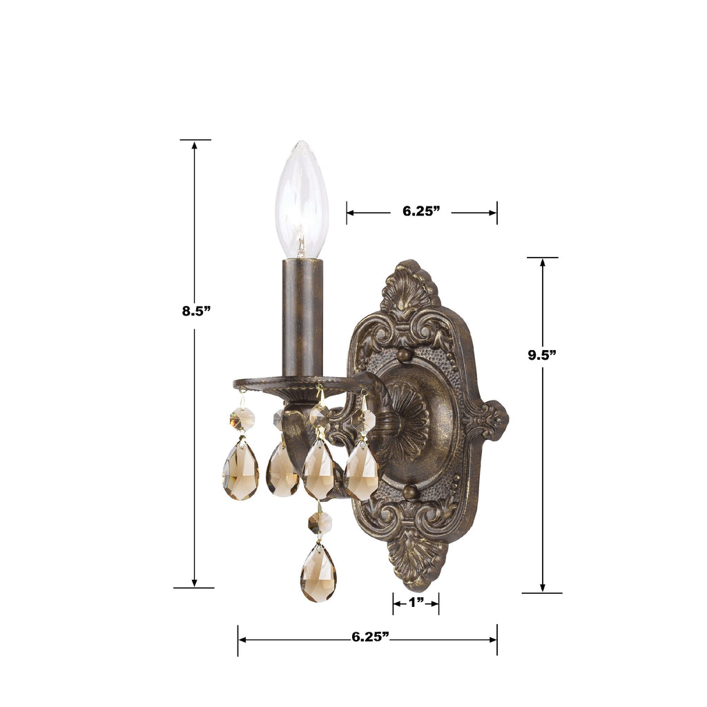 5021-VB-GT-MWP Paris Market 6.25'' Sconce | Dimensions Image