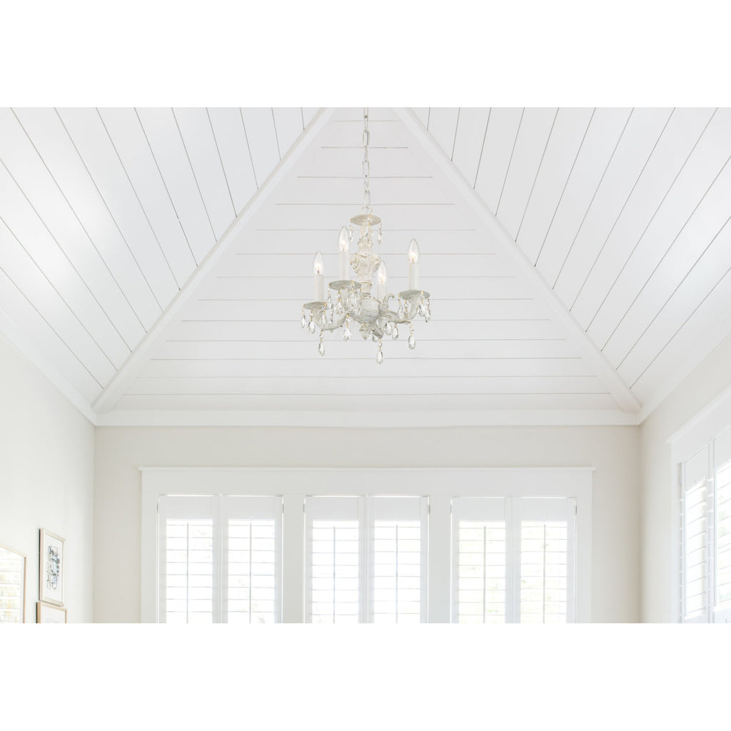 Crystorama Paris Market 13.5'' Chandelier in Antique White - Lifestyle View