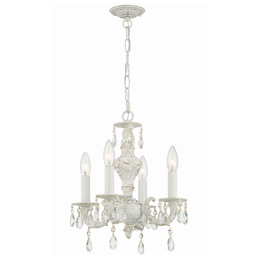 Crystorama Paris Market 13.5'' Chandelier in Antique White - Front View
