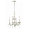Crystorama Paris Market 13.5'' Chandelier in Antique White - Front View