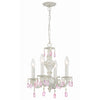Crystorama Paris Market 13.5'' Chandelier in Antique White - Front View