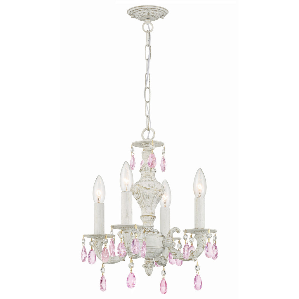 Crystorama Paris Market 13.5'' Chandelier in Antique White - Front View