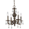 Crystorama Paris Market 13.5'' Chandelier in Venetian Bronze - Front View