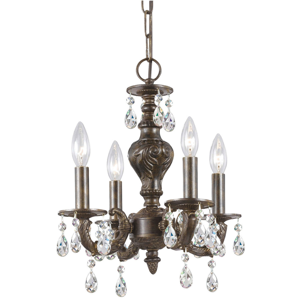 Crystorama Paris Market 13.5'' Chandelier in Venetian Bronze - Front View