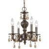 Crystorama Paris Market 13.5'' Chandelier in Venetian Bronze - Front View