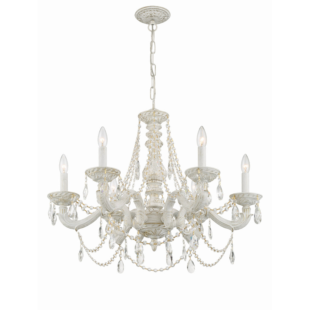 Crystorama Paris Market 28'' Chandelier in Antique White - Additional View