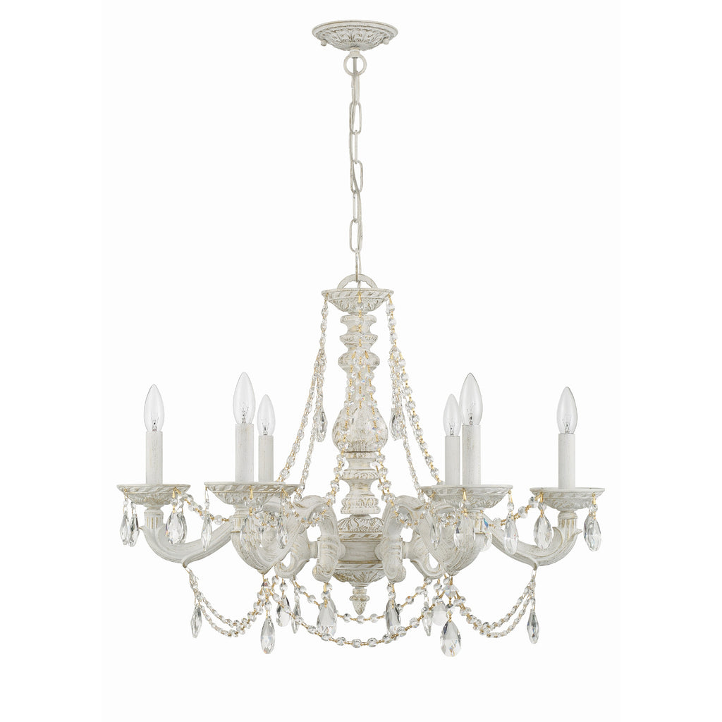 Crystorama Paris Market 28'' Chandelier in Antique White - Additional View
