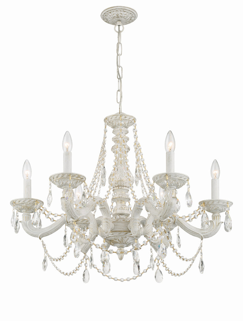 5026-AW-CL-SAQ Paris Market 6 Light Chandelier | Alternate Image