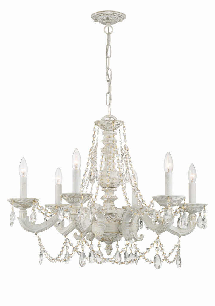 5026-AW-CL-SAQ Paris Market 6 Light Chandelier | Alternate Image
