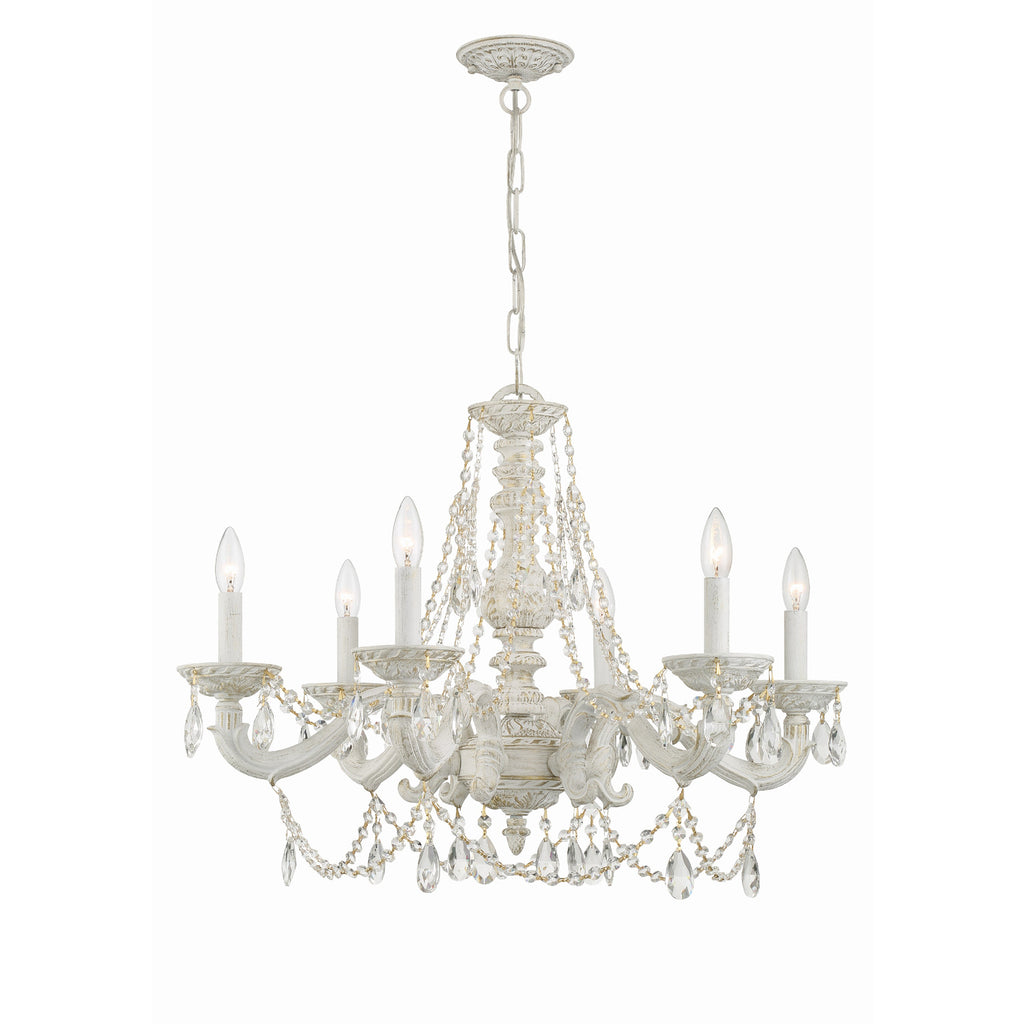 Crystorama Paris Market 28'' Chandelier in Antique White - Additional View