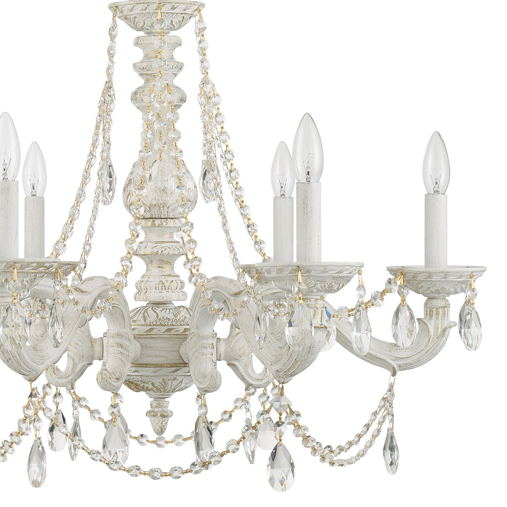 5026-AW-CL-SAQ Paris Market 6 Light Chandelier | Alternate Image