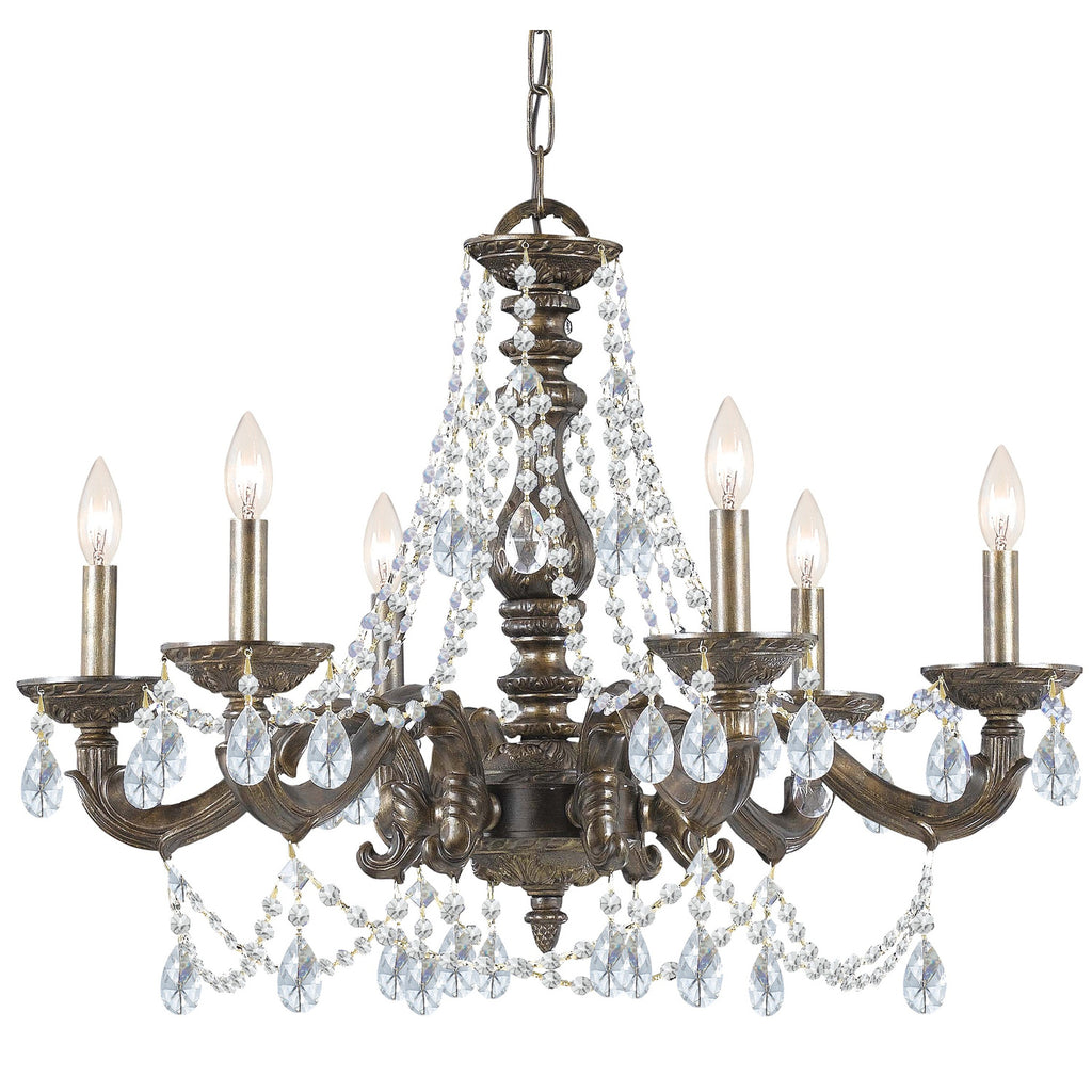 Crystorama Paris Market 28'' Chandelier in Venetian Bronze - Front View