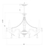 Crystorama Paris Market 28'' Chandelier - Product Dimensions