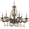 Crystorama Paris Market 28'' Chandelier in Venetian Bronze - Front View