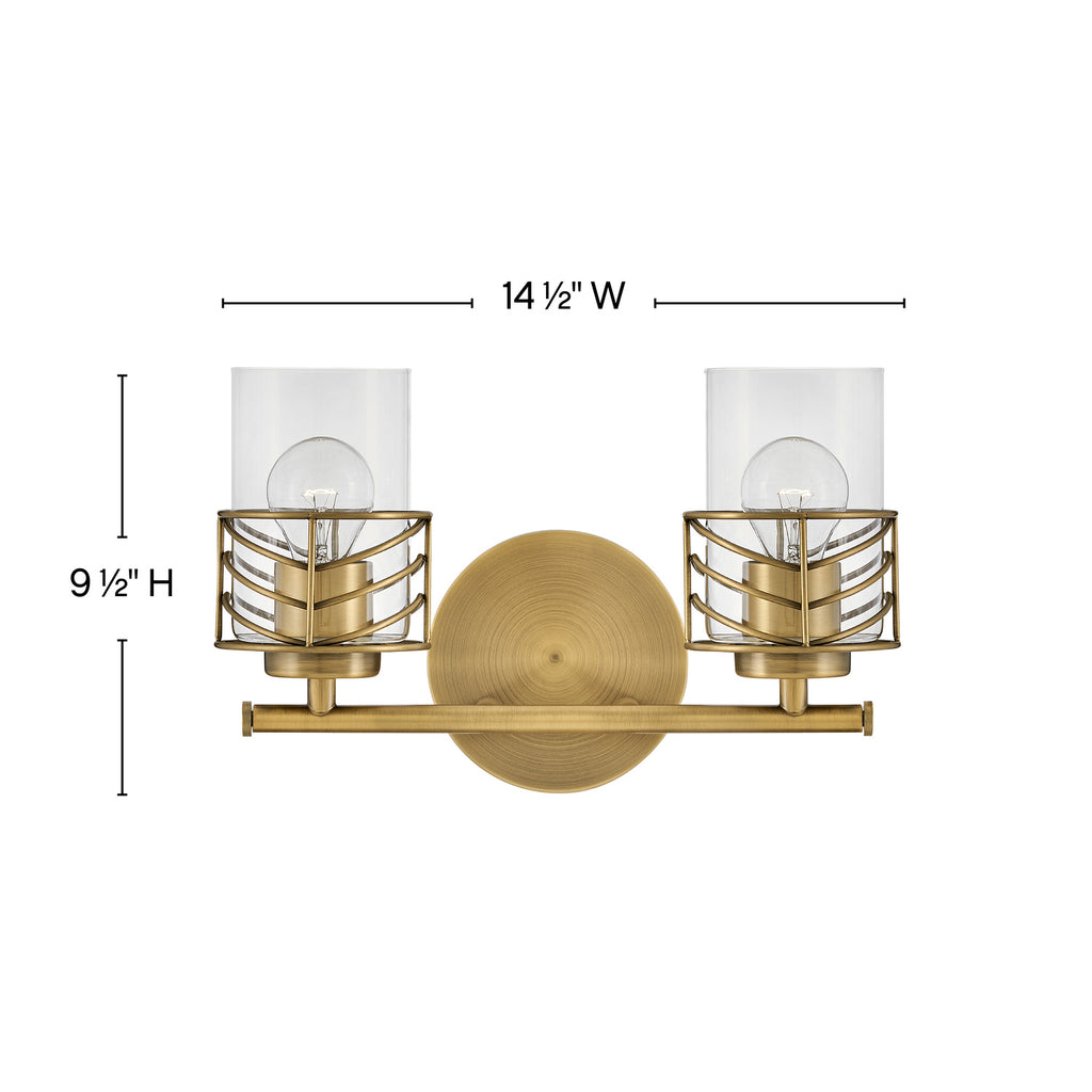 50262LCB Della 2 Light Bath|Dimensions Image