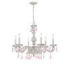 Crystorama Paris Market 28'' Chandelier in Antique White - Front View
