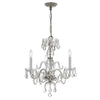 5044-CH-CL-MWP Traditional Crystal 3 Light Mini Chandelier | Alternate Image