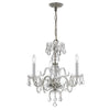 Crystorama Traditional Crystal 16'' Chandelier in Polished Chrome - Additional View