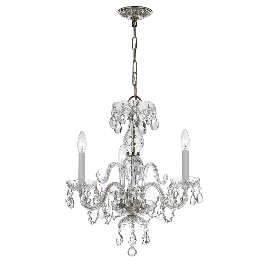 Crystorama Traditional Crystal 16'' Chandelier in Polished Chrome - Additional View