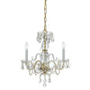 Crystorama Traditional Crystal 16'' Chandelier in Polished Brass - Additional View