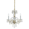 5044-PB-CL-MWP Traditional Crystal 3 Light Mini Chandelier | Alternate Image