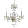 5044-PB-CL-MWP Traditional Crystal 3 Light Mini Chandelier | Alternate Image