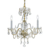 Crystorama Traditional Crystal 16'' Chandelier in Polished Brass - Additional View