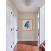 Crystorama Broche 16'' Semi Flush Mount in Matte White - Lifestyle View