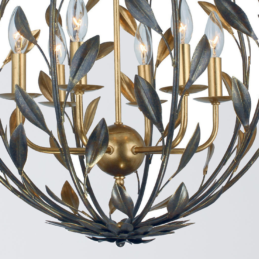 506-EB-GA Broche 21'' Chandelier | Alternate Image