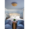 Crystorama Broche 24'' Semi Flush Mount in Antique Gold - Lifestyle View