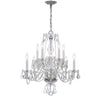 Crystorama Traditional Crystal 23'' Chandelier in Polished Chrome - Front View
