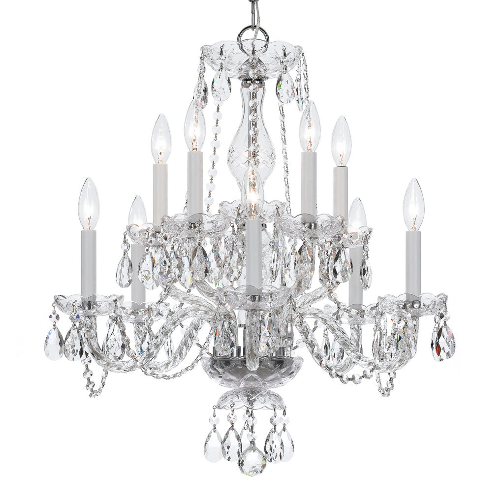 Crystorama Traditional Crystal 23'' Chandelier in Polished Chrome - Additional View