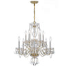Crystorama Traditional Crystal 23'' Chandelier in Polished Brass - Additional View