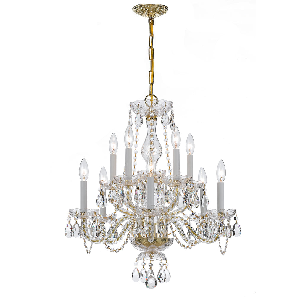 Crystorama Traditional Crystal 23'' Chandelier in Polished Brass - Additional View