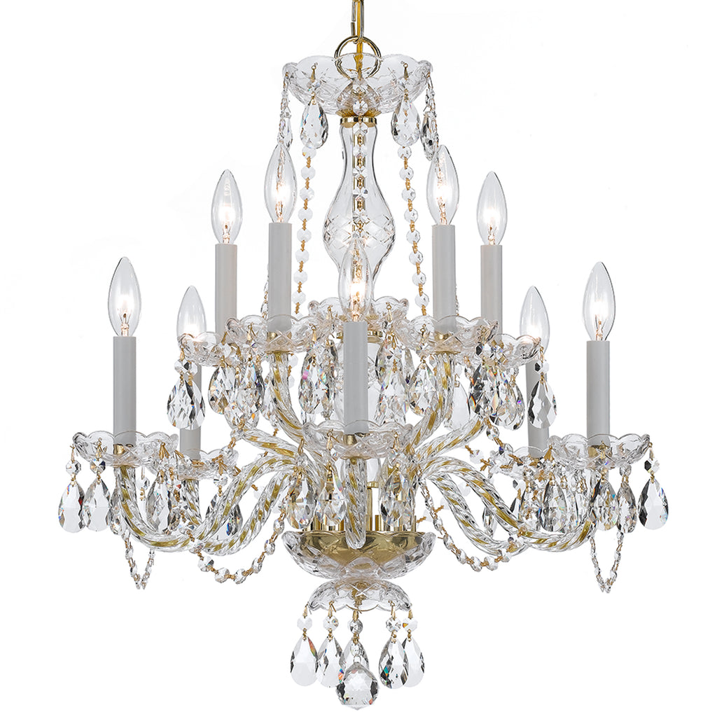 Crystorama Traditional Crystal 23'' Chandelier in Polished Brass - Additional View
