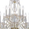 Crystorama Traditional Crystal 23'' Chandelier in Polished Brass - Additional View