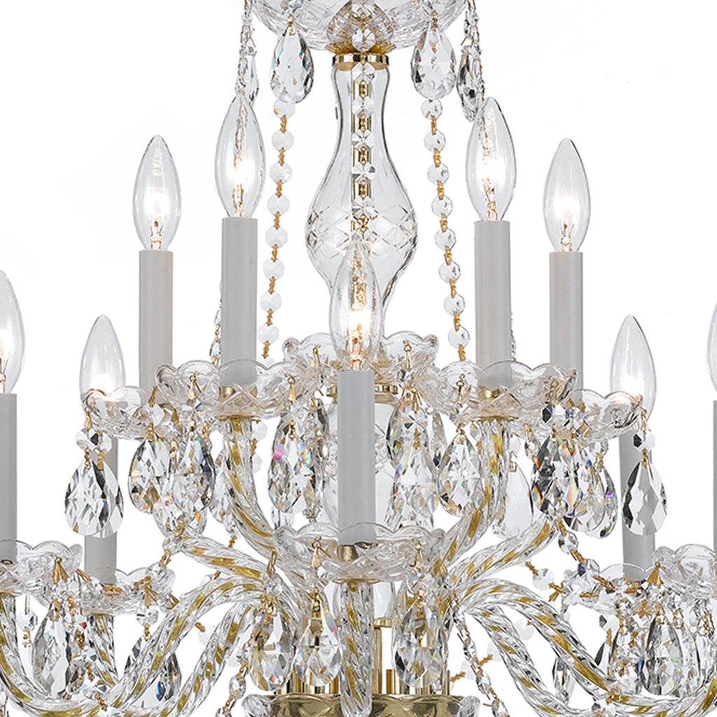 Crystorama Traditional Crystal 23'' Chandelier in Polished Brass - Additional View