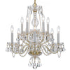Crystorama Traditional Crystal 23'' Chandelier in Polished Brass - Additional View