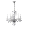 Crystorama Traditional Crystal 21'' Chandelier in Polished Chrome - Front View
